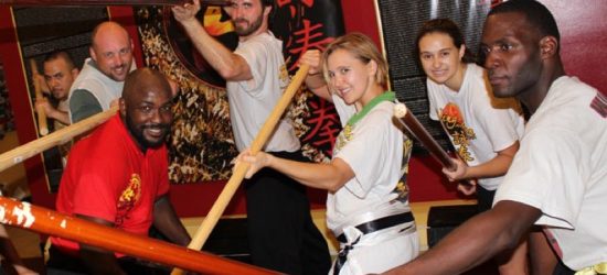 Long pole fighting dragon pole